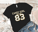 Candy Girl Glitter - Women's Black Tee Versions
