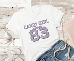 Candy Girl Glitter - Women's White Tee Versions