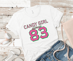 Candy Girl Glitter - Women's White Tee Versions