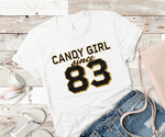 Candy Girl Glitter - Women's White Tee Versions