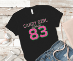 Candy Girl Glitter - UNISEX Black Tee Versions