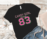 Candy Girl Glitter - UNISEX Black Tee Versions