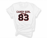 Candy Girl Glitter - Women's White Tee Versions