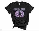 Candy Girl Glitter - UNISEX Black Tee Versions