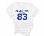 Candy Girl Glitter - Women's White Tee Versions