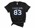 Candy Girl Glitter - UNISEX Black Tee Versions