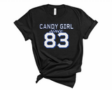 Candy Girl Glitter - UNISEX Black Tee Versions