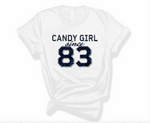 Candy Girl Glitter - Women's White Tee Versions