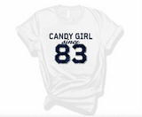 Candy Girl Glitter - Women's White Tee Versions