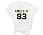 Candy Girl Glitter - Women's White Tee Versions