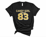 Candy Girl Glitter - UNISEX Black Tee Versions