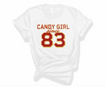 Candy Girl Glitter - Women's White Tee Versions