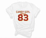 Candy Girl Glitter - Women's White Tee Versions