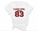 Candy Girl Glitter - Women's White Tee Versions