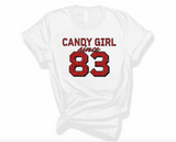 Candy Girl Glitter - Women's White Tee Versions