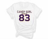 Candy Girl Glitter - Women's White Tee Versions