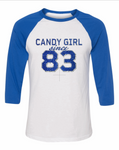 Raglan Candy Girl Glitter - CUSTOMIZABLE