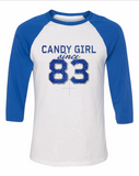 Raglan Candy Girl Glitter - CUSTOMIZABLE