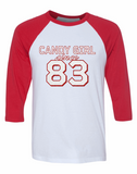 Raglan Candy Girl Glitter - CUSTOMIZABLE
