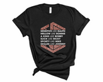 Like All Six Glitter - Unisex Black Tee Versions