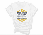 Like All Six Glitter - Unisex White Tee Versions