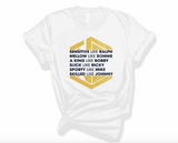 Like All Six Glitter - Unisex White Tee Versions