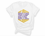 Like All Six Glitter - Unisex White Tee Versions