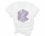 Like All Six Glitter - Unisex White Tee Versions