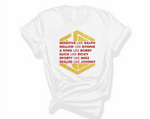 Like All Six Glitter - Unisex White Tee Versions