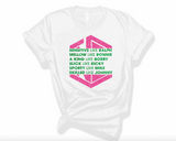 Like All Six Glitter - Unisex White Tee Versions