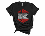 Like All Six Glitter - Unisex Black Tee Versions