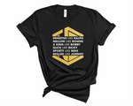 Like All Six Glitter - Unisex Black Tee Versions