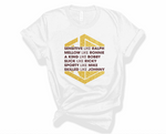Like All Six Glitter - Unisex White Tee Versions