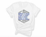 Like All Six Glitter - Unisex White Tee Versions