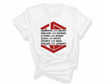 Like All Six Glitter - Unisex White Tee Versions