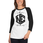 With You All the Way 3/4 sleeve Raglan Tee