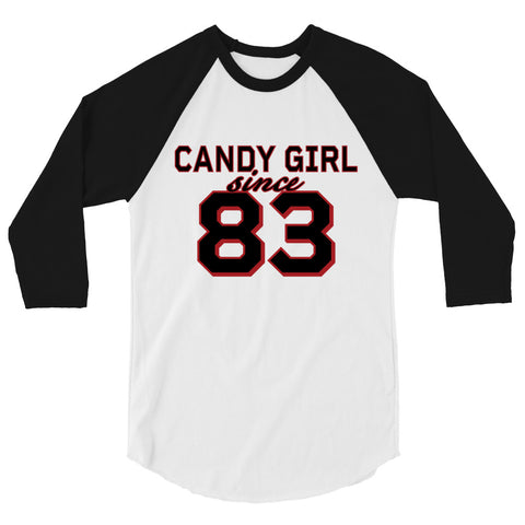 Candy Girl 3/4 Sleeve Raglan Tee