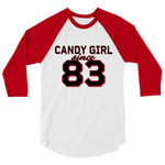 Candy Girl 3/4 Sleeve Raglan Tee