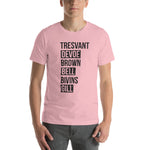 All Six (last names) Unisex tee