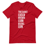 All Six (last names) Unisex tee