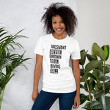 All Six (last names) Unisex tee