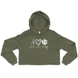 Peace and Love Crop Hoodie