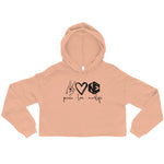 Peace and Love Crop Hoodie