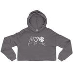 Peace and Love Crop Hoodie