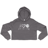 Peace and Love Crop Hoodie